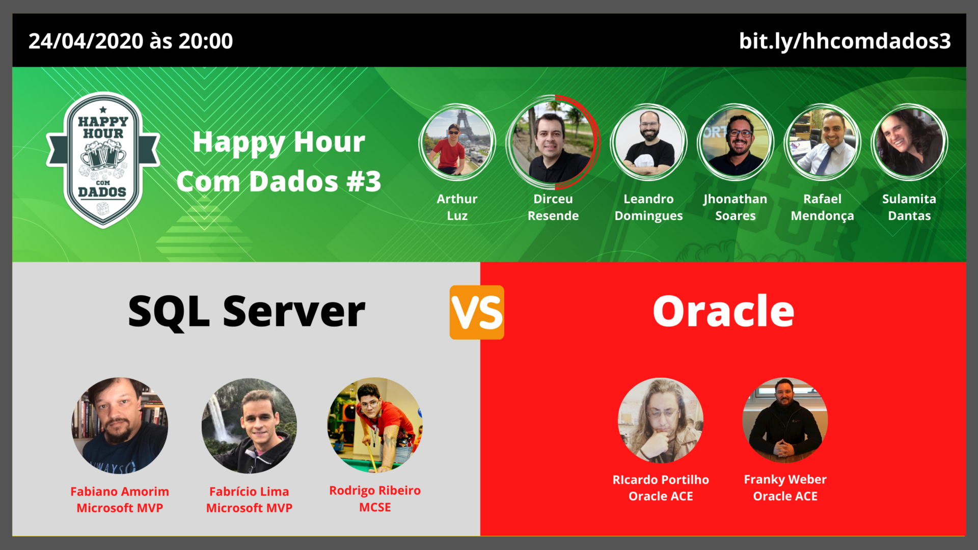 #3 – SQL Server vs Oracle – Happy Hour com Dados
